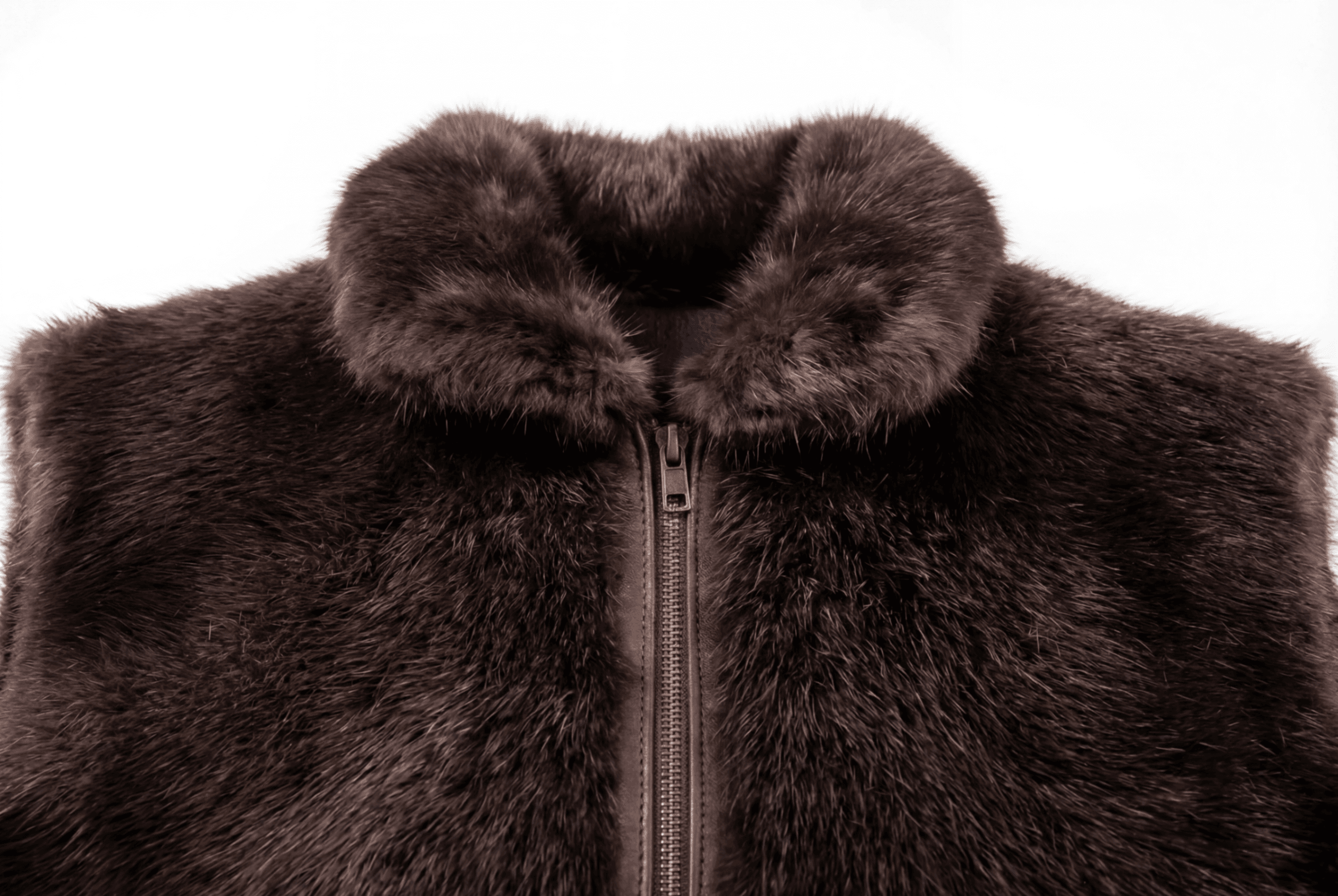 chaleco pelo cafe oscuro