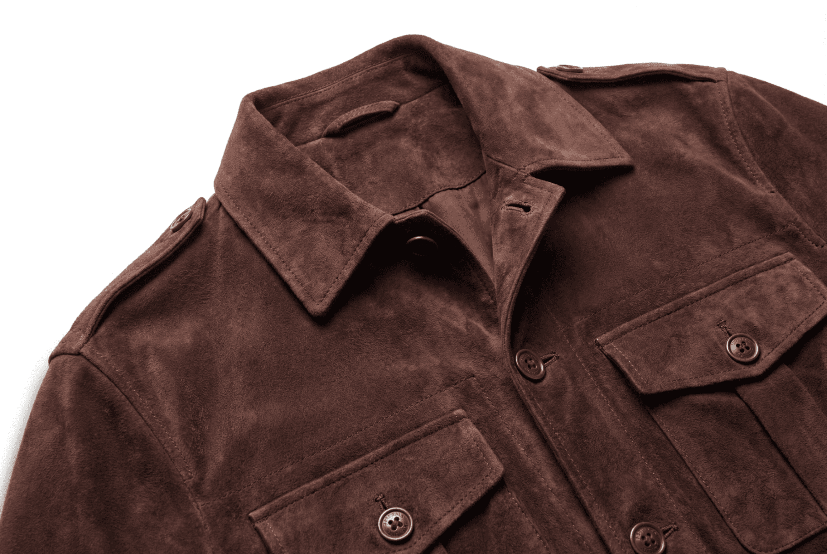 chamarra safari gamuza cafe