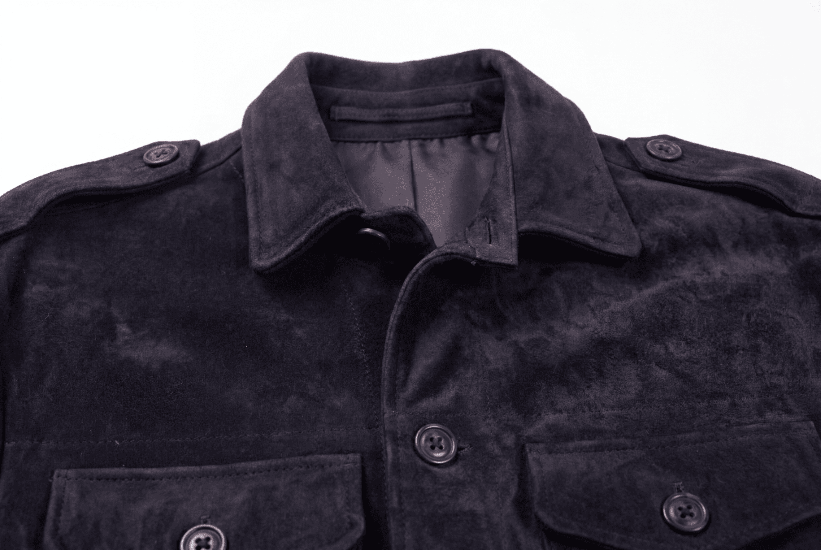 chamarra safari gamuza azul