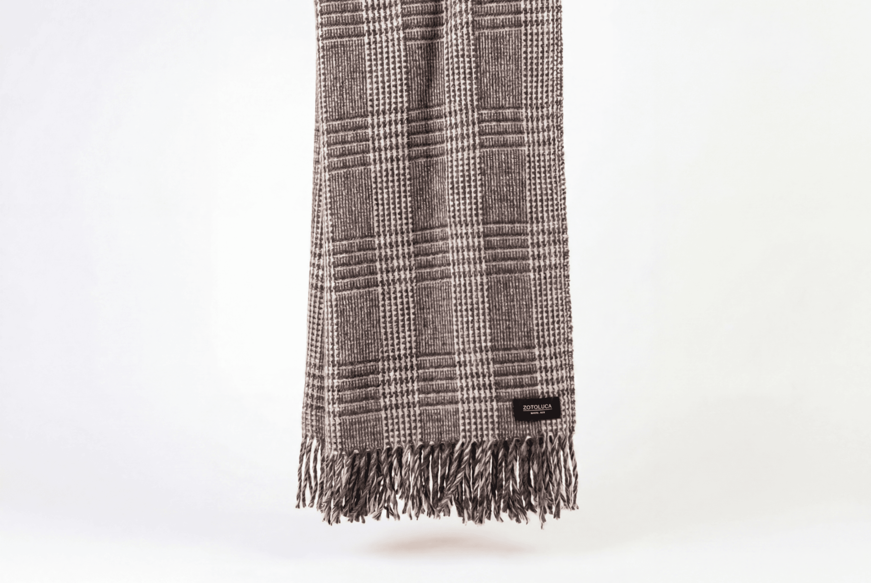 Frazada cuadros gris