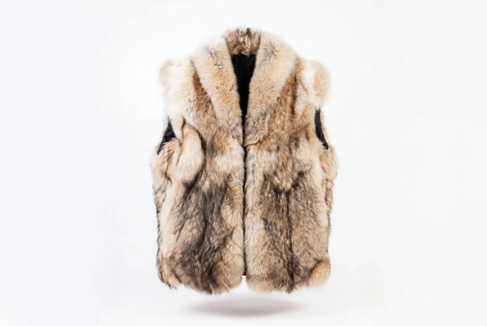 chaleco pelo beige