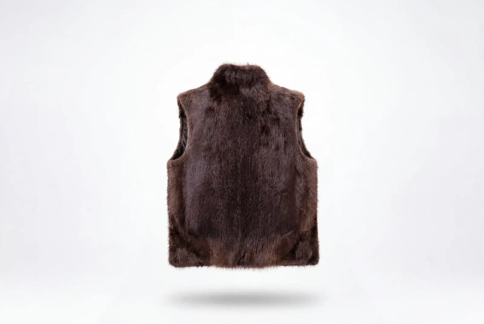chaleco pelo cafe oscuro