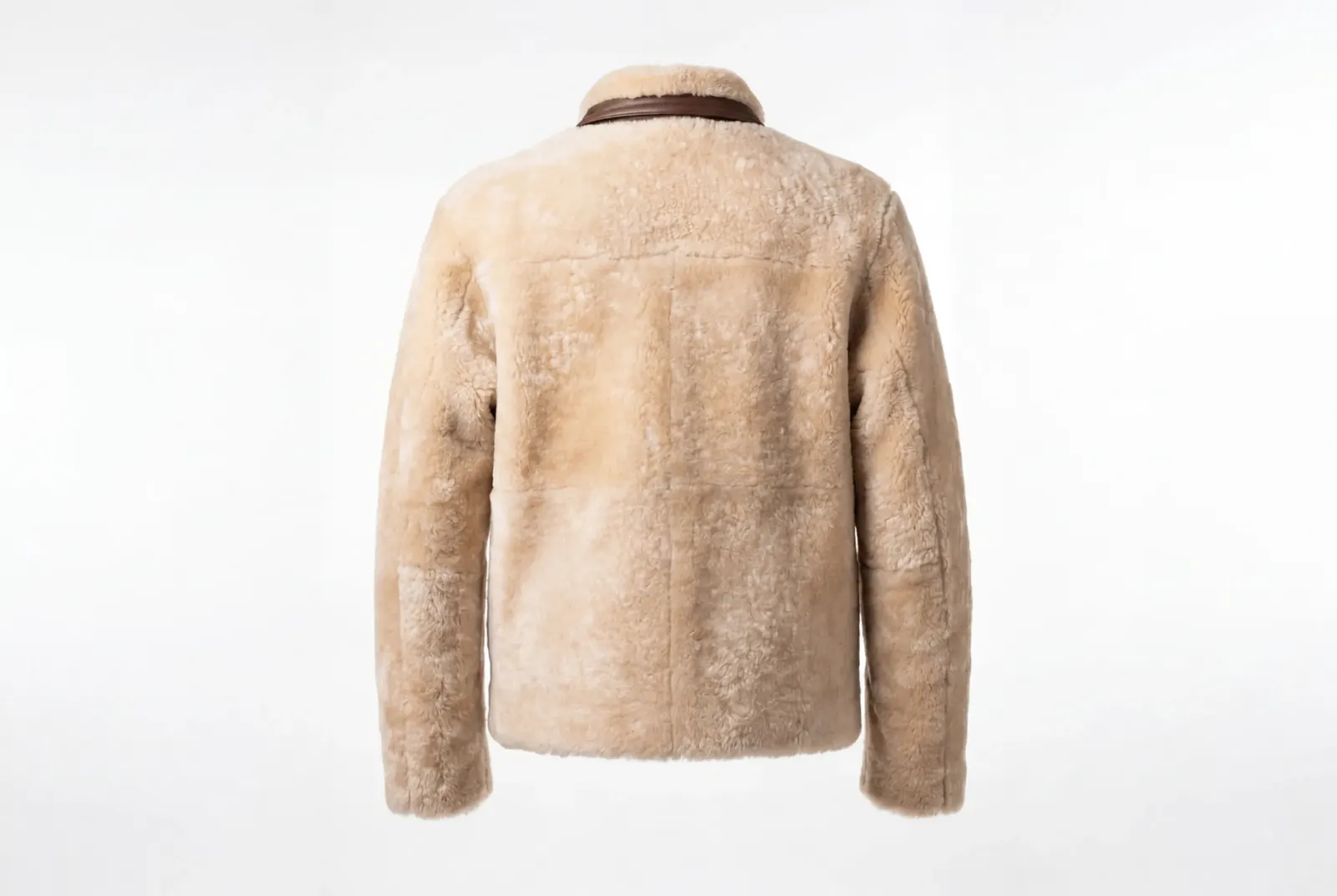 chamarra shearling crema